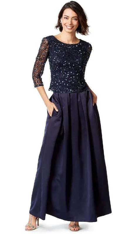 Patra P1689 Sequined Bateau Neck Dress