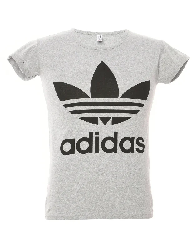 Adidas Printed Grey T-shirt - S