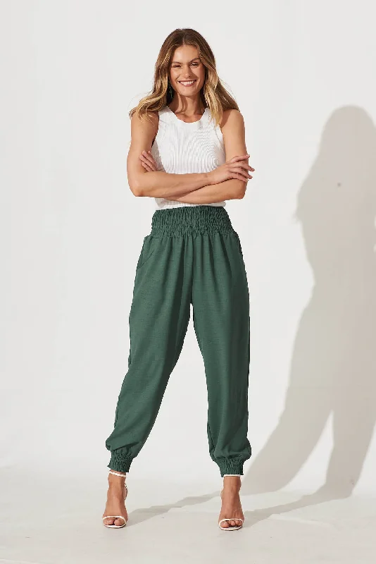 Melaney Lounge Pant In Emerald