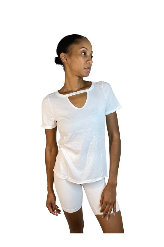 TLA Petite Keyhole Tee Shirt 2 colors