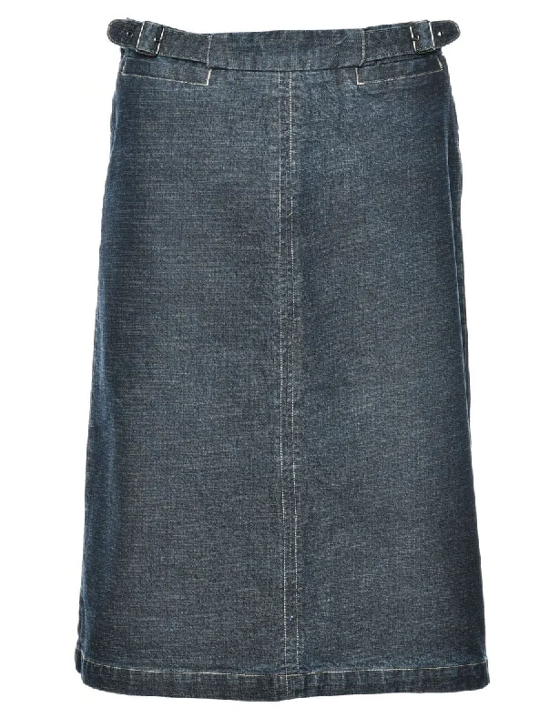 Black 1990s Denim Skirt - S