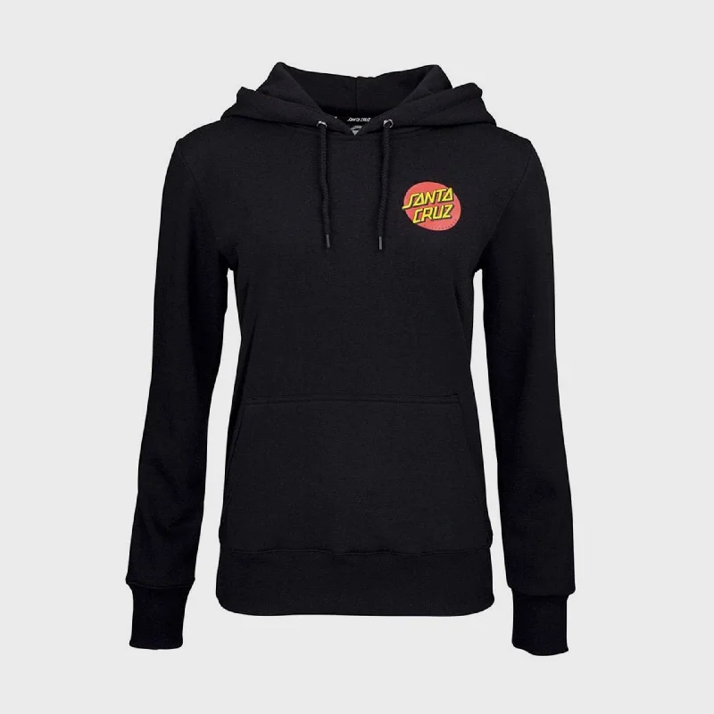 Santa Cruz Womens Classic Dot Chest Hoodie - Black