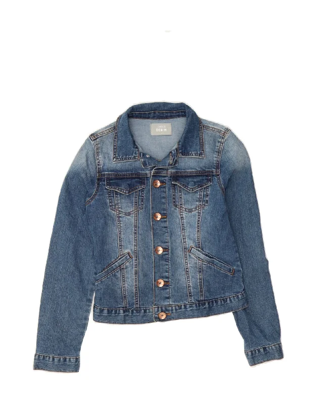 OASIS Womens Denim Jacket UK 6 XS Blue Cotton