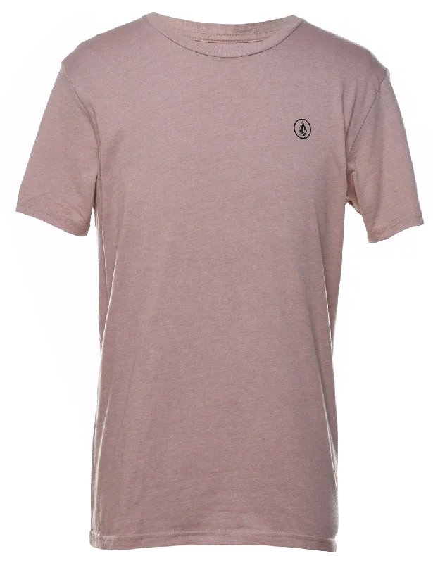 Pink Plain Volcom T-shirt - M