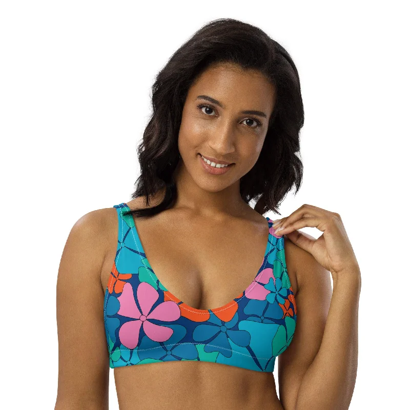 Bikini top (recycled) - ADELIE orange blue