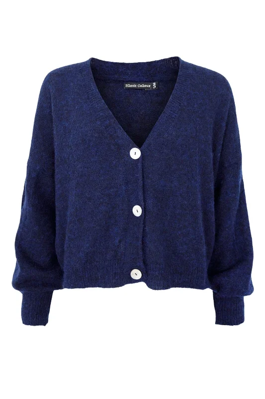 Black Colour - Bcdell Heavy Knit Cardigan - Navy