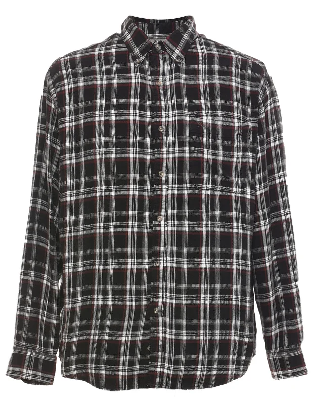 Black & White Classic Checked Shirt - L