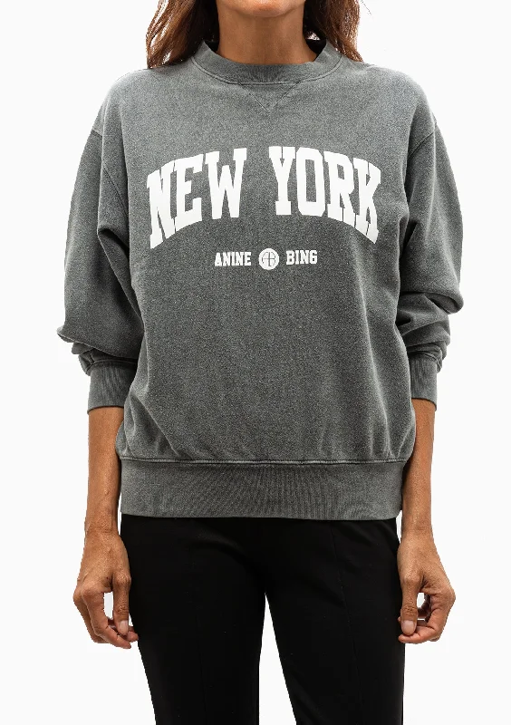 Ramona Sweatshirt University New York | Washed Black