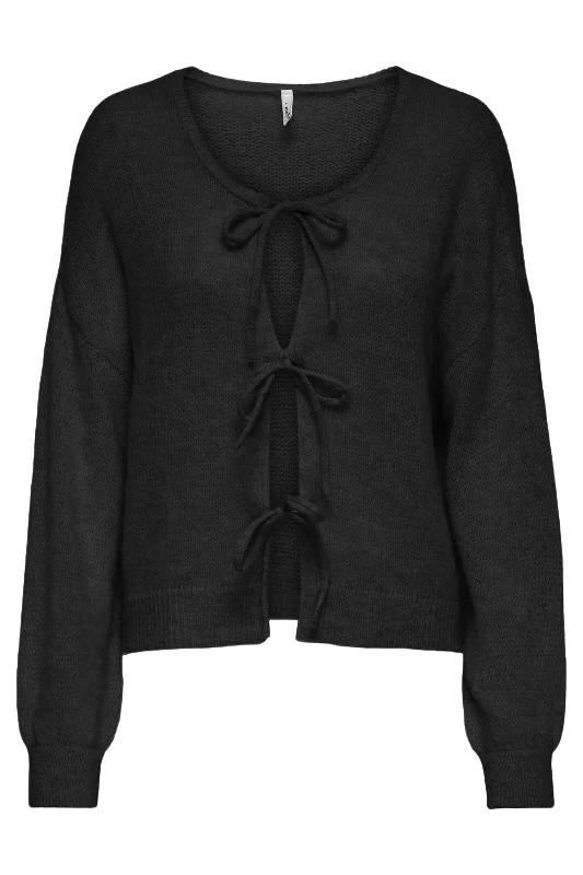 Only - Onlmuline Ls String Cardigan Knt - 4815593 Black