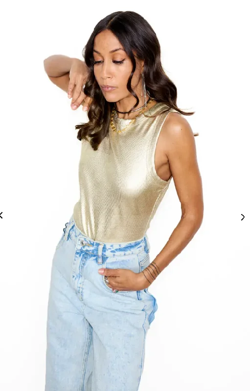 Ribbed Tank Top (Gold)