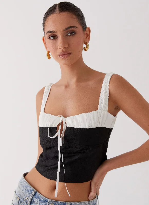 Ryder Bustier Top - Black