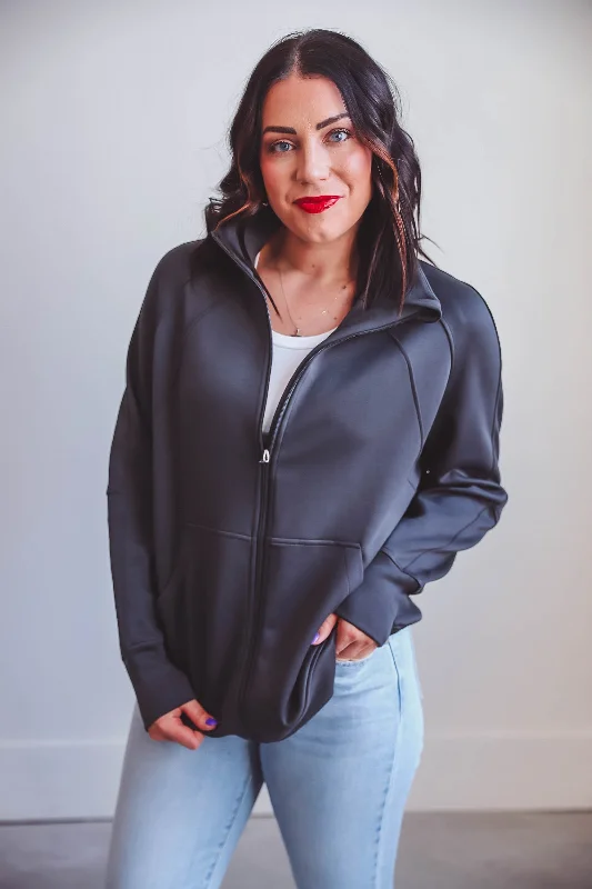 Hailey Jacket-Charcoal