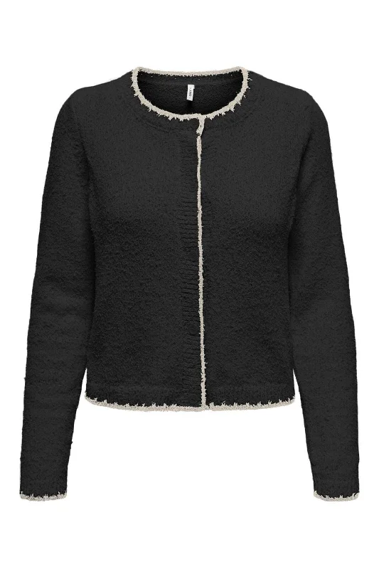 Only - Onlteresa Life Ls Oneck Cardigan Cc Knt - 4726111 Black Birch