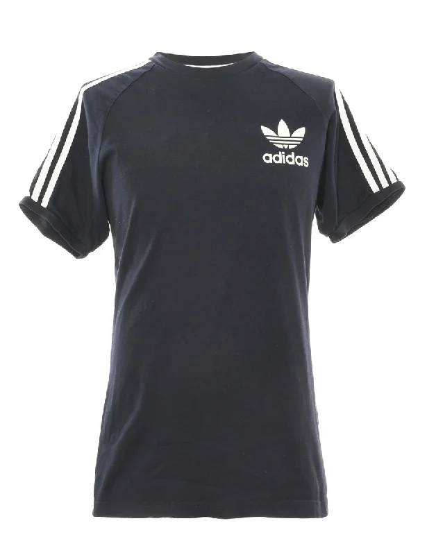 Adidas Black & White Contrast T-Shirt - L