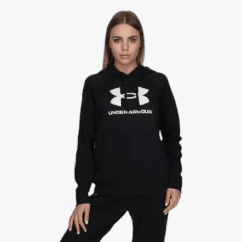 Under Armour Womens Rival Fleece Big Logo Hoodie 001 Black