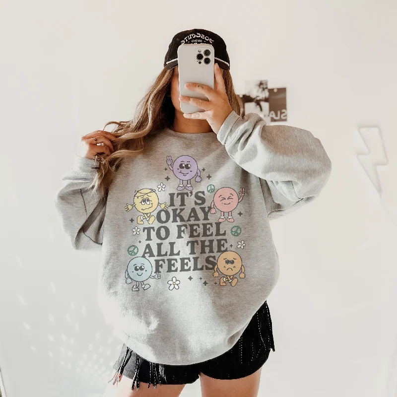 It's Okay to Feel All The Feels Retro Sweatshirt