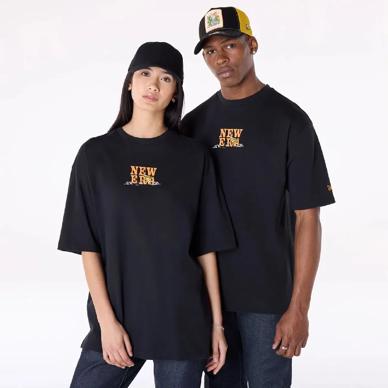 New Era Drink Graphic Black Oversized T-Shirt