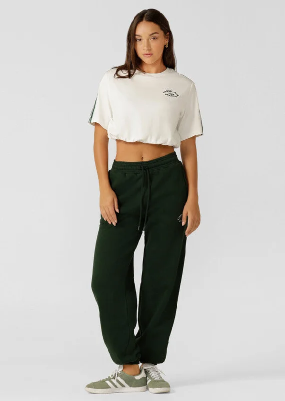 Lorna Jane Lotus Limited Edition Cropped Tee - Porcelaine