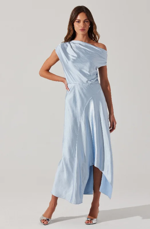 Mairyn Satin Midi Dress