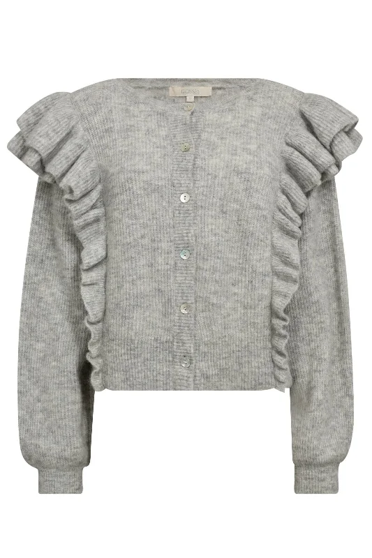 Gossia - Annsofigo Cardigan - Light Grey Melange