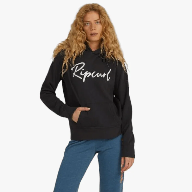 Ripcurl Womens Script Standard Hoodie Black