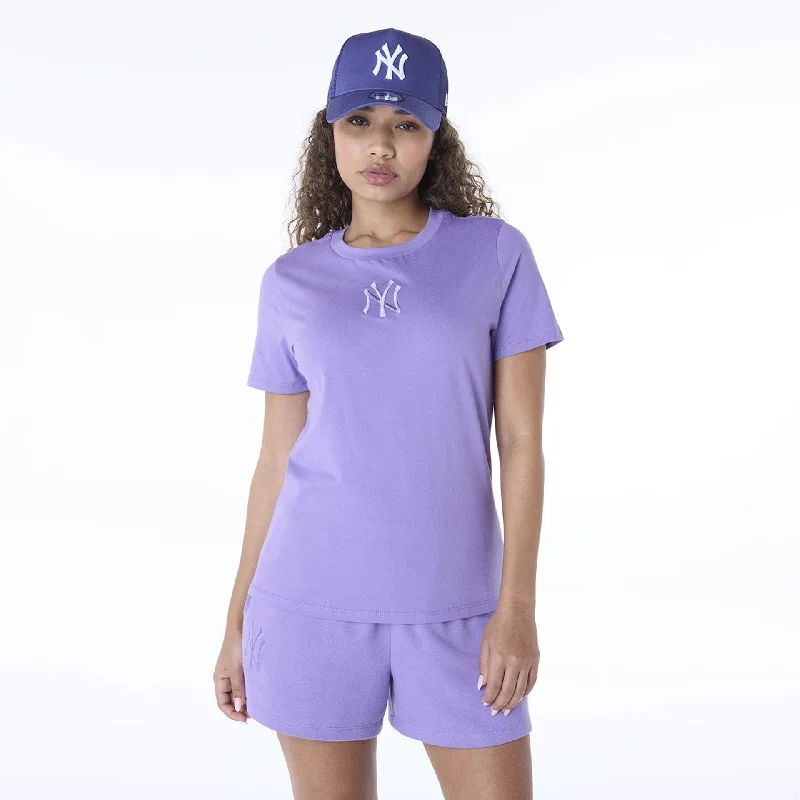 New York Yankees Womens MLB League Essential Purple T-Shirt