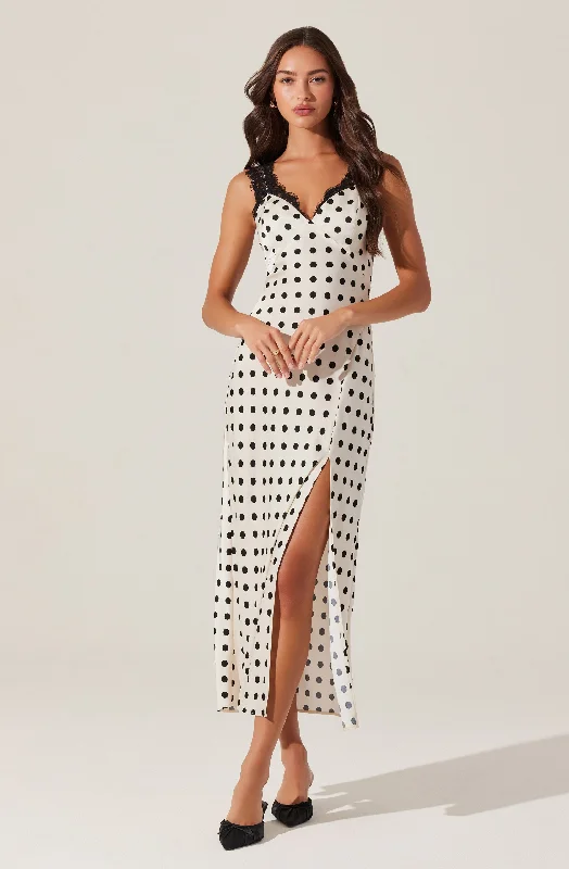 Eirene Polka Dot Midi Dress