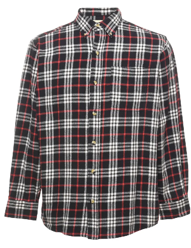 Black Checked Shirt - M