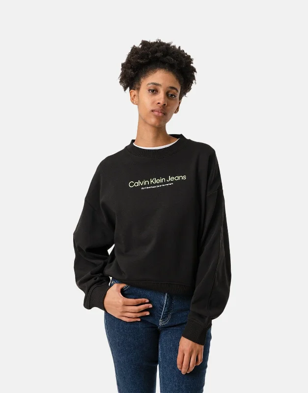 Calvin Klein Illuminated Graphic Crew Neck Sweatshirt