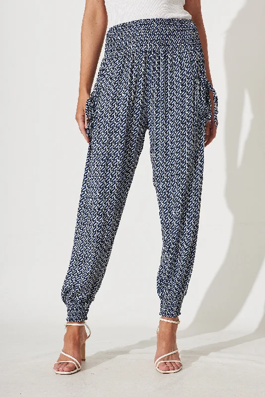 Gabby Lounge Pants In Blue Multi