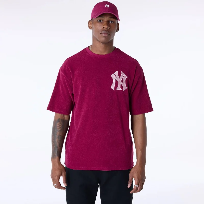 New York Yankees MLB Towelling Dark Red T-Shirt