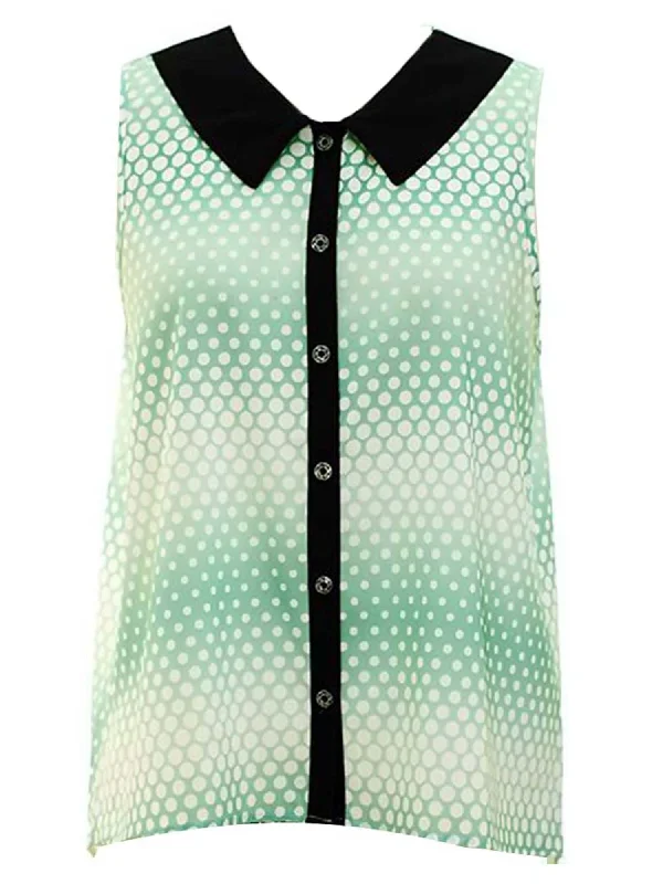 High Low Polka Dot Sleeveless Top