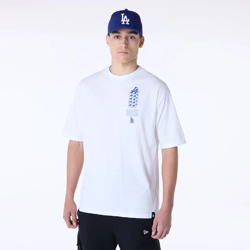 LA Dodgers MLB Wordmark White Oversized T-Shirt