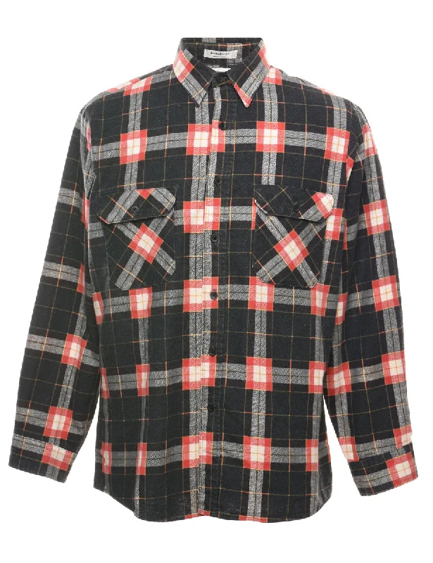 Black Checked Shirt - L