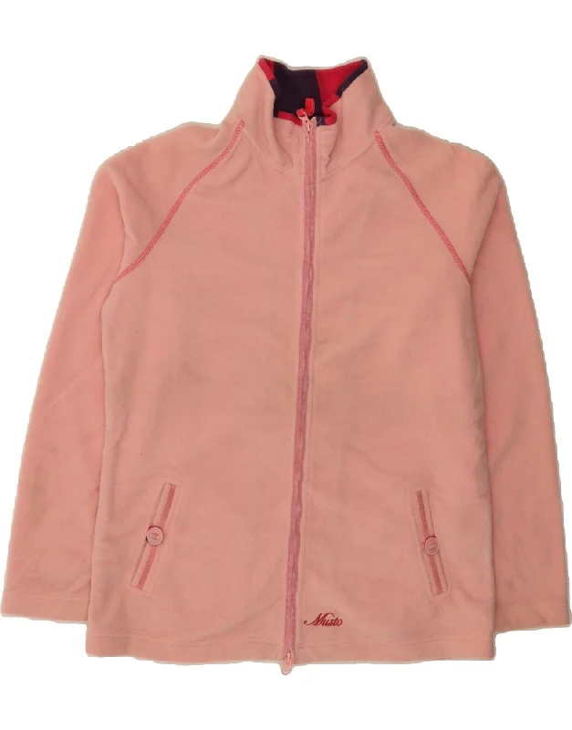 MUSTO Womens Fleece Jacket UK 16 Large Pink Polyester